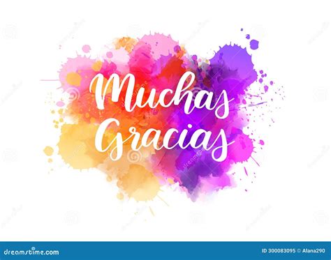 Muchas Gracias - Thank You Very Much In Spanish. Handwritten Modern ...