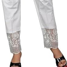 Buy Vishtish Women's Cigarette Pants/Cotton Regular Mid Rise Trousers ...