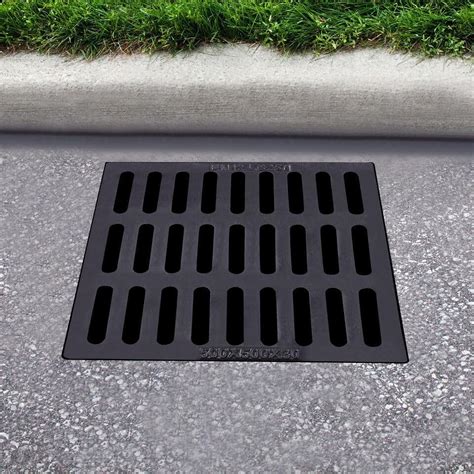 Cast Iron Drain Grate, 19.7 x19.7 Outdoor Drain Cover, Durable Heavy ...