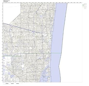 Hollywood, FL ZIP Code Map Not Laminated: Amazon.com: Office Products