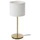 RINGSTA / SKAFTET table lamp, white/brass, 41 cm (16") - IKEA