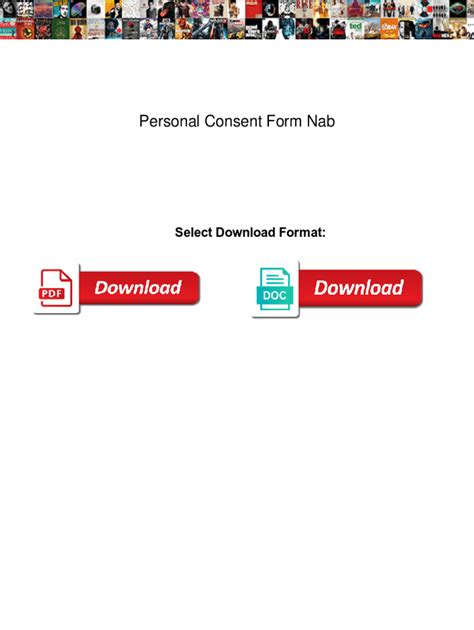 Fillable Online Personal Consent Form Nab. Personal Consent Form Nab ...