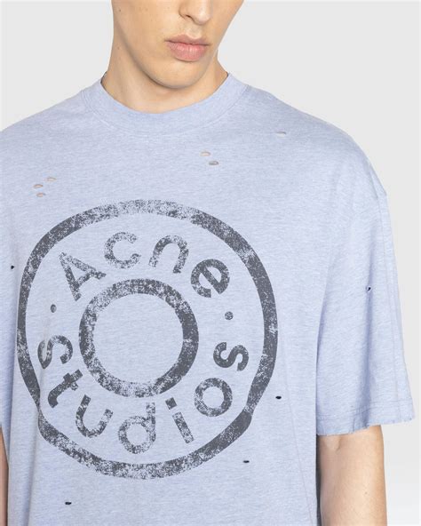 Acne Studios – Logo T-Shirt Blue Melange