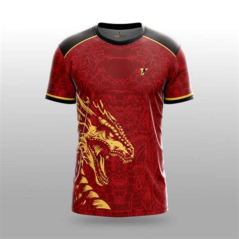 Real Dragon Fury Football Jersey | Custom Name & Number | 3 Colors: Re