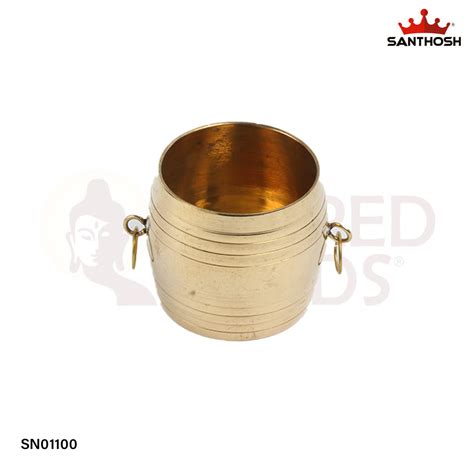 Brass Para – 1.7 Inch Miniature Brass Ritual Container for Offerings ...
