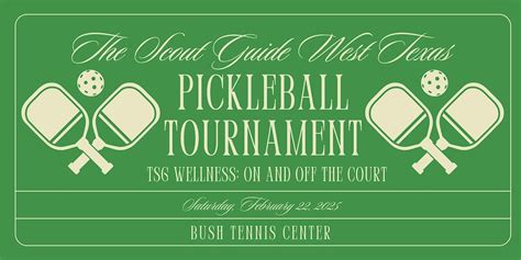 The Scout Guide West Texas PickleBall Tournament & Wellness Weekend ...