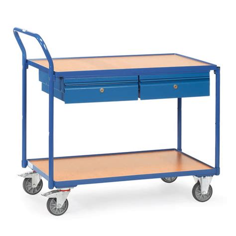 Transport cart - 2622 - fetra - steel / platform / with drawer