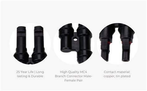 Sunniva Electric Solar MC4 Branch T Connector Type 2 for Solar Panels ...