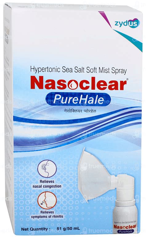 Nasoclear Purehale Spary 50 Ml - Uses, Side Effects, Dosage, Price ...