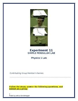 Pendulum Lab Simulation 的图像结果