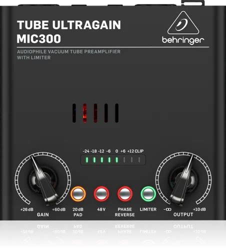PREAMPLIFIER - BEHRINGER - TUBE ULTRAGAIN MIC300 Service Provider from ...