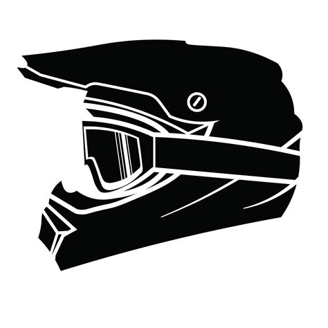 Dirt bike helmet vector illustration 6788466 Vector Art at Vecteezy ...