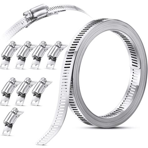 E-ANG.W Hose Clamps, 304 Stainless Steel Hose Clamps, Adjustable Hose ...