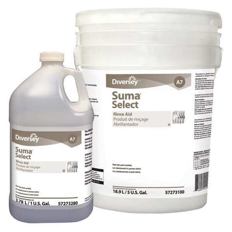 Diversey Dishwasher Rinse Additive, 1 gal, Blue, PK4 957273280 | Zoro