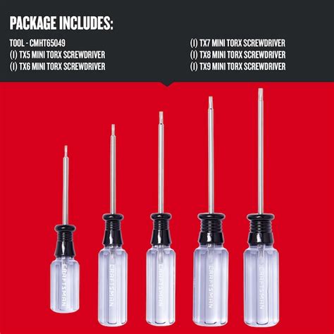 CRAFTSMAN 5-Piece Variety Pack Screwdriver Set CMHT65049 at Lowes.com