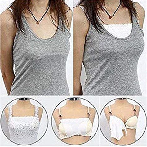 Buy ACKEE 4pcs Lady Lace Clip-On Mock Camisole Bra Insert Overlay ...