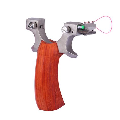 Solid Wood Slingshot Fast Pressing Stainless Steel Light Sight Outdoor ...