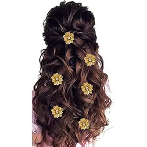 Buy Hair Flare Artificial Rounded Leaf Designed Flowers with Stones ...