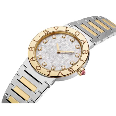 Women’s Bvlgari Yellow Gold Steel MOP Diamond Watch 104278 – Zeuskicks