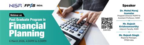 Webinar on Post Graduate Program in Financial Planning (PGPFP ...