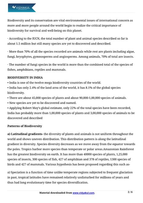 conservation des notes bts - conservation of biodiversity pdf