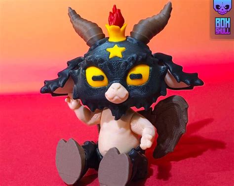 Baphomet - BOXSKULL3D. STL File for 3D Printing, Articulated Figure ...