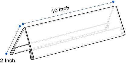 Kebica 10 Inch Name Plate Acrylic A-shape 2-Side for Display Option ...