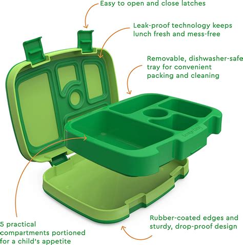 Buy Bentgo® Kids Prints Leak-Proof, 5-Compartment Bento-Style Kids ...