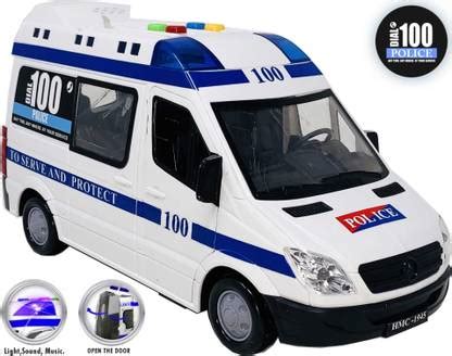 Miniature Mart Big Size With Lights & Sound Dial 100 Police Van Toys ...
