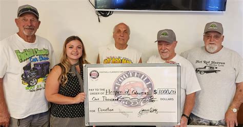 Foothill Classics Car Club Donates $1,000 to Hospice of Amador and ...