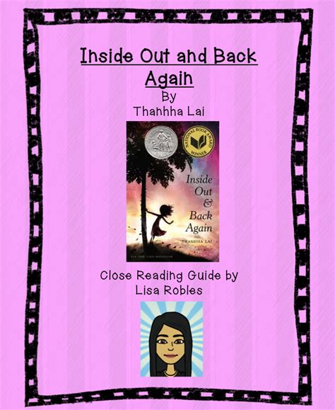 Image result for Inside Out and Back Again Book Cover Project