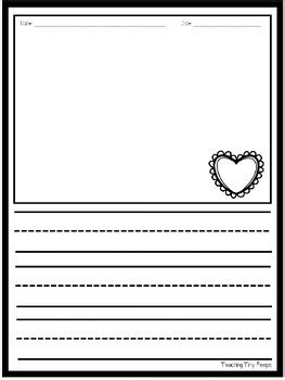 Valentine's Writing Paper by Teaching Tiny Peeps | TPT