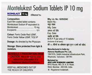 Romilast 10 MG | Order Romilast 10 MG Tablet Online at Truemeds