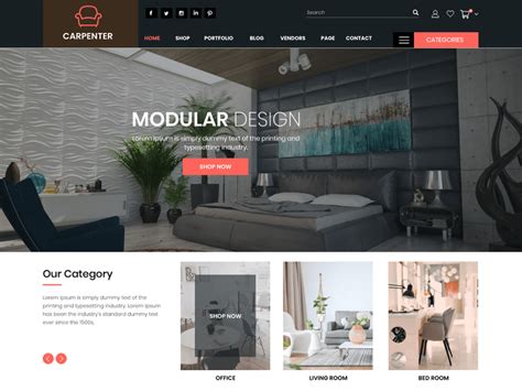 Woodworking Carpenter WordPress Theme - Craft Your Creations Online ...