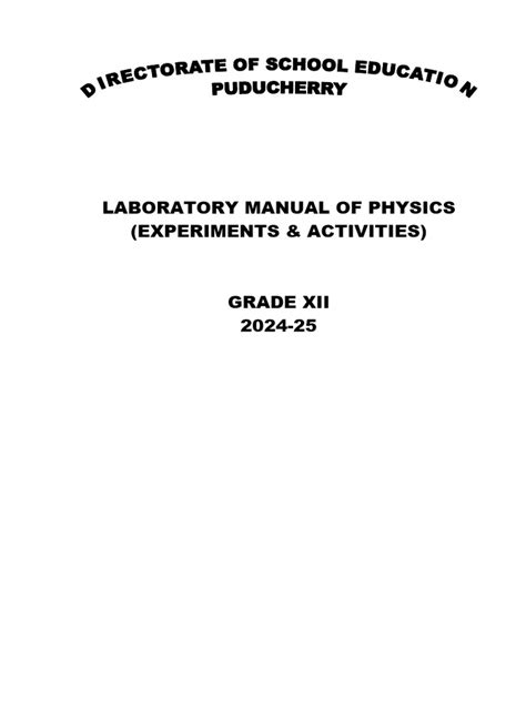 Image result for Class 12 Physics Lab Manual
