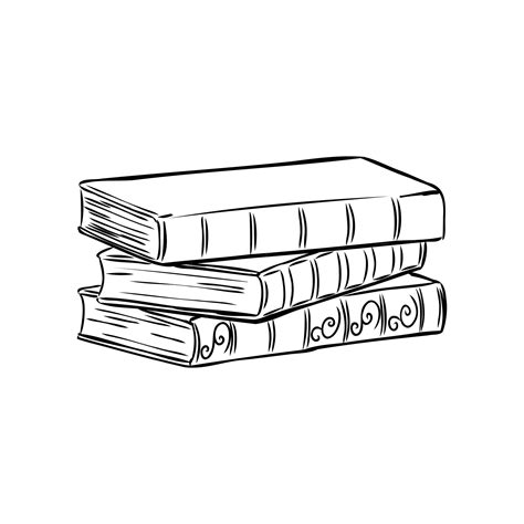 Pile Of Books Sketch