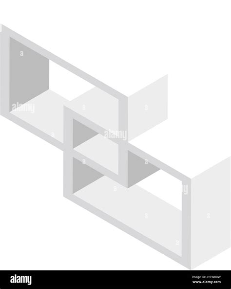 Modern interlocking white shelves creating a stylish storage solution ...
