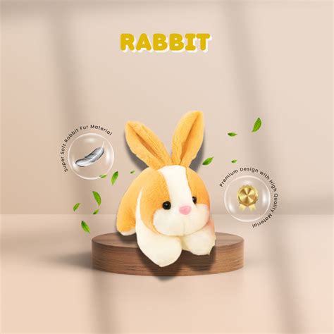 Buy Cute Rabbit Soft Toy, Furry Stuffed Animal, Extra Soft, Perfect for ...