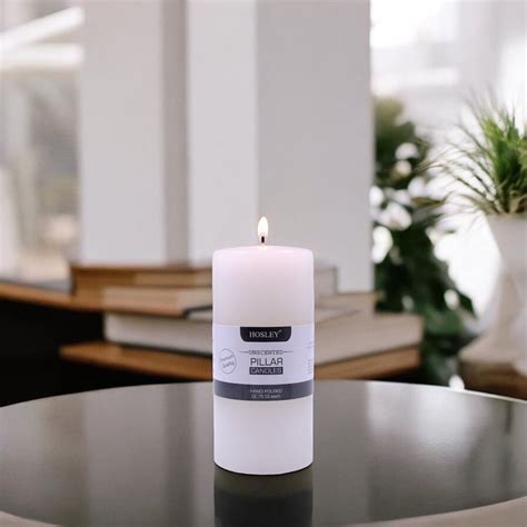 Buy HOSLEY Unscented Pillar Candles from Hosley at just INR 600.0