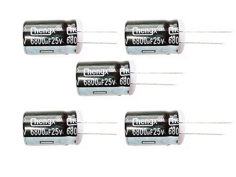 6800uF 25V 18X25 +/-20% -25Ã‚°C to +105Ã‚°C 5PCS Aluminum Electrolytic ...