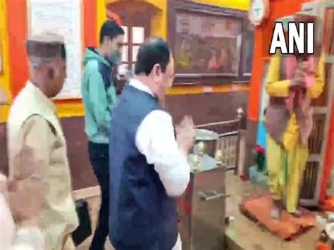 BJP National President JP Nadda offers prayers at Jakhu temple in HP's ...