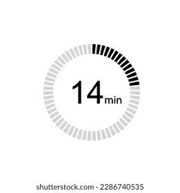 14 Minutes Stopwatch Vector Icon Digital Stock Vector (Royalty Free ...