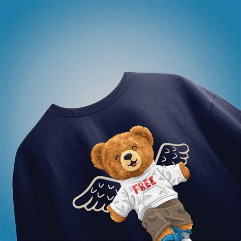 Free Spirit Teddy Navy Blue Oversized T-shirt – Lazy Hippos