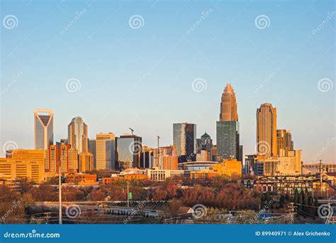 Charlotte North Carolina Early Morning Sunrise in Spring Stock Image ...