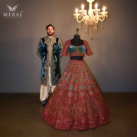 Matching Couple Outfits For The Wedding Season 2024 With Meraj Couture ...