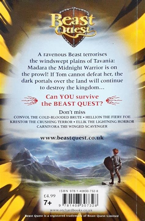Beast Quest The Lost World Madara The Midnight Warrior Beast Quest 40 ...
