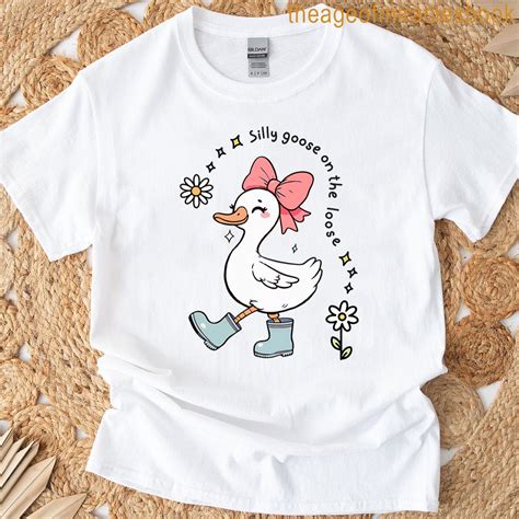 Funny Silly Goose On The Loose Silly Goose Girl Kids T-shirt