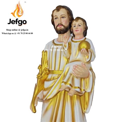 Buy Saint Joseph Statue 4 feet height fiber for church online India – Jefgo
