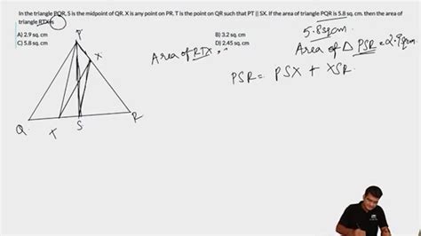 [Video] In the triangle PQR, S is the midpoint of QR. X is any point on ...
