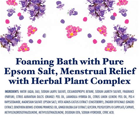 Buy Dr Teal's Menstrual Relief Foaming Bath with Epsom Salt & Herbal ...